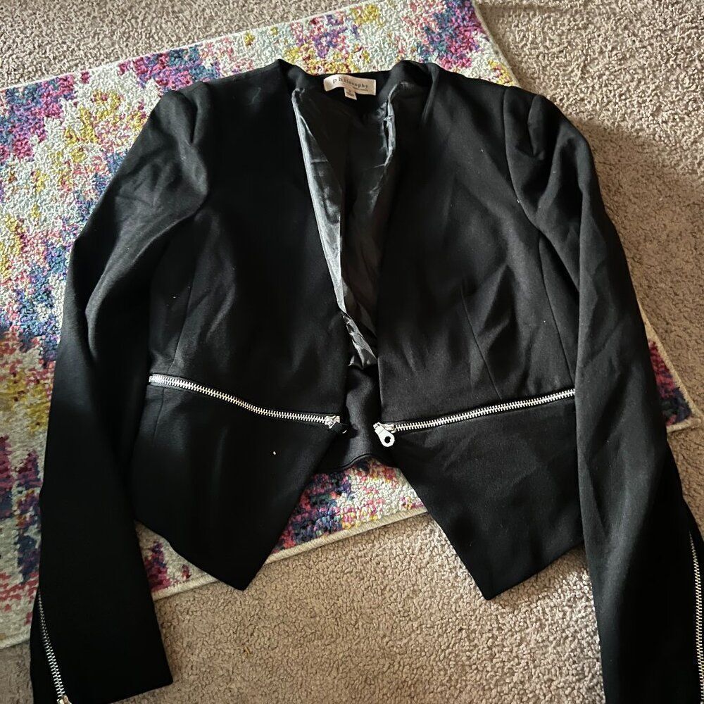 Philosophy small black blazer